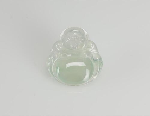 A Very Translucent Icy Like Jadeite Buddha Pendant