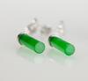 A Pair Of Very Translucent Green Jadeite Earrings - 4