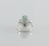 An Bright Apple Green Jadeite Diamond Ring - 4