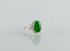 A Glassy Emerald Green Jadeite And Diamond Lady’s ring - 2