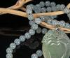 A Translucent Jadeite Beads Necklace And Jadeite Peach Pendant - 4