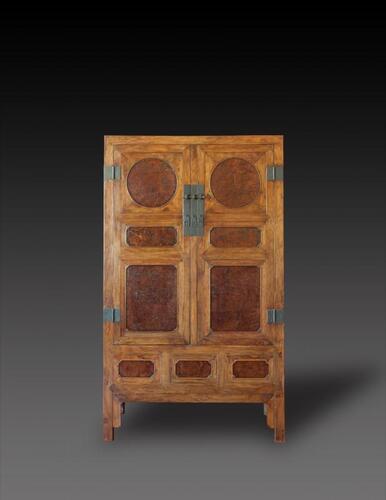 17th Century - A Huanghuali Insert Burl Wood Cabinet