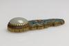 Qing - A Gilt-Bronzed Cloisonné Insert White Jade - 3