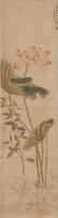 Gu Luo (1762-1837) - Ink And Color On Paper, Hanging Scroll. Signed And Seals.