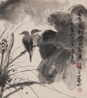 Xie Zhiliu（1910–1997) - Ink And On Paper, Hanging Scroll. In Year 1983.