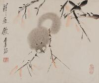 Xu Gu (1823-1896) - Ink And Color On Paper, Framed. Signed And Seal.