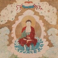 Anonymous - A Painting Of Sakyamuni - Ink And Color On Silk, Hanging Scroll.