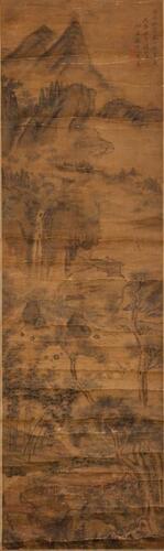 Quan Du (1763-1844) - Ink And Color On Paper, Hanging Scroll.Signed And Seal.