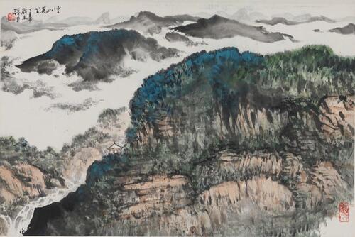 Zhang Erbin (B.1944)- Ink And Color On Paper, Mounted. Signed And Seal.