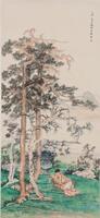 Chen Shaomei (1909-1954)- Ink And Color On Paper, Hanging Scroll. Signed And Seals.