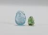 Qing - An Aquamarine And Green Tourmaline Carved Pendants - 2