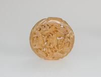 Antique - A Yellowish Jade Carved Dragon