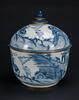 Early 20th Century - Blue And White Jar With Cover - 2