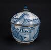 Early 20th Century - Blue And White Jar With Cover - 3