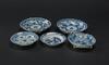 Qing-A Group Of Five Blue And White Dish - 2