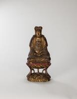 Qing-A Gilt Lacquer Painting Figure Of Guanyin