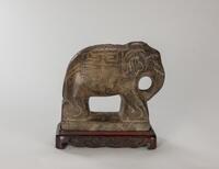Qing- A Hard-stone Carved Elephant Statuen