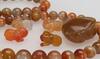 Republic - A Reddish Jadeite Beads Necklaces And Five Agate Animal - 5