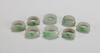 Late Qing/Republic - A Group Of Ten Jadeite Rings - 2