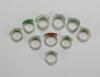 Late Qing/Republic - A Group Of Ten Jadeite Rings - 3