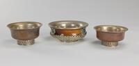 Republic-A Group Of Three Sliver Buddhism Cups (3 Piece)