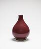 Qianlong Of PeriodA Sacrificial Red Glazed Pear Shaped Vase - 4