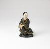 Qing-A Soapstone Carved Guanyin With Wood Stand
