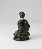 Qing-A Soapstone Carved Guanyin With Wood Stand - 4