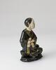 Qing-A Soapstone Carved Guanyin With Wood Stand - 5