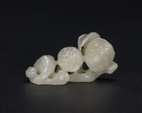 A White Jade Carved Lotus