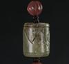 Qing-A White Jade Carved Gold Coin And Beast String Together - 3