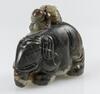 QingA Black And White Jade &#8216;Child Ride Elephant&#8217; Statue - 5