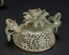 QingA Jadeite Carved &#8216;Chrysanthemum&#8217; Double Handle Censer - 7