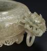 QingA Jadeite Carved &#8216;Chrysanthemum&#8217; Double Handle Censer - 8