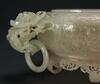 QingA Jadeite Carved &#8216;Chrysanthemum&#8217; Double Handle Censer - 9