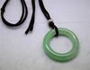 A Lovely Sweet Apple Green Jadeite Hoop Pendant - 2