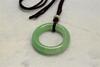 A Lovely Sweet Apple Green Jadeite Hoop Pendant - 3