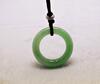 A Lovely Sweet Apple Green Jadeite Hoop Pendant - 4