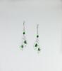 A Top Quality Emerald Green Jadeite Designer Earing