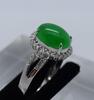 A Bright Apple Green Jadeite Ring - 3