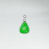 An Icy Traslucent Sweet Bright Green Jadeite Pendant