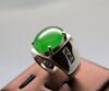 An Extremely Rare Glassy Bright Green Jadeite Jade Ring - 5