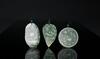 A Group of Three Jadeite Pendants