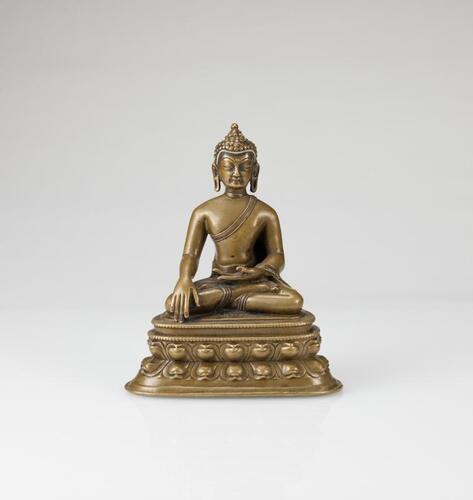 Nepal-A Bronze Figure Of Sakayamuni