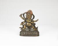 QingA Gilt-Bronze Figure Of Four Arm Mahakala