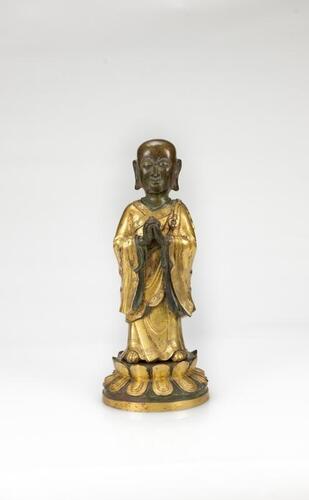 A Gilt-Bronze Figure Of Mahakasyapa