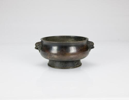 QingA Bronze &#8216;Beast Ear&#8217; Censer