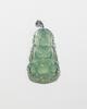 A Full Green Glassy Jadeite Jade Guanyin Pendant - 9