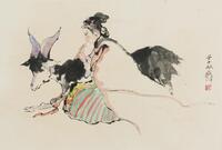 Cheng Shu Fa (1921-2001) Ink And Color On Paper