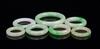 A Group Of Seven Jadeite Circle Pendants - 5